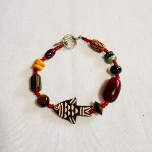 Handcrafted Fish Beaded Bracelet